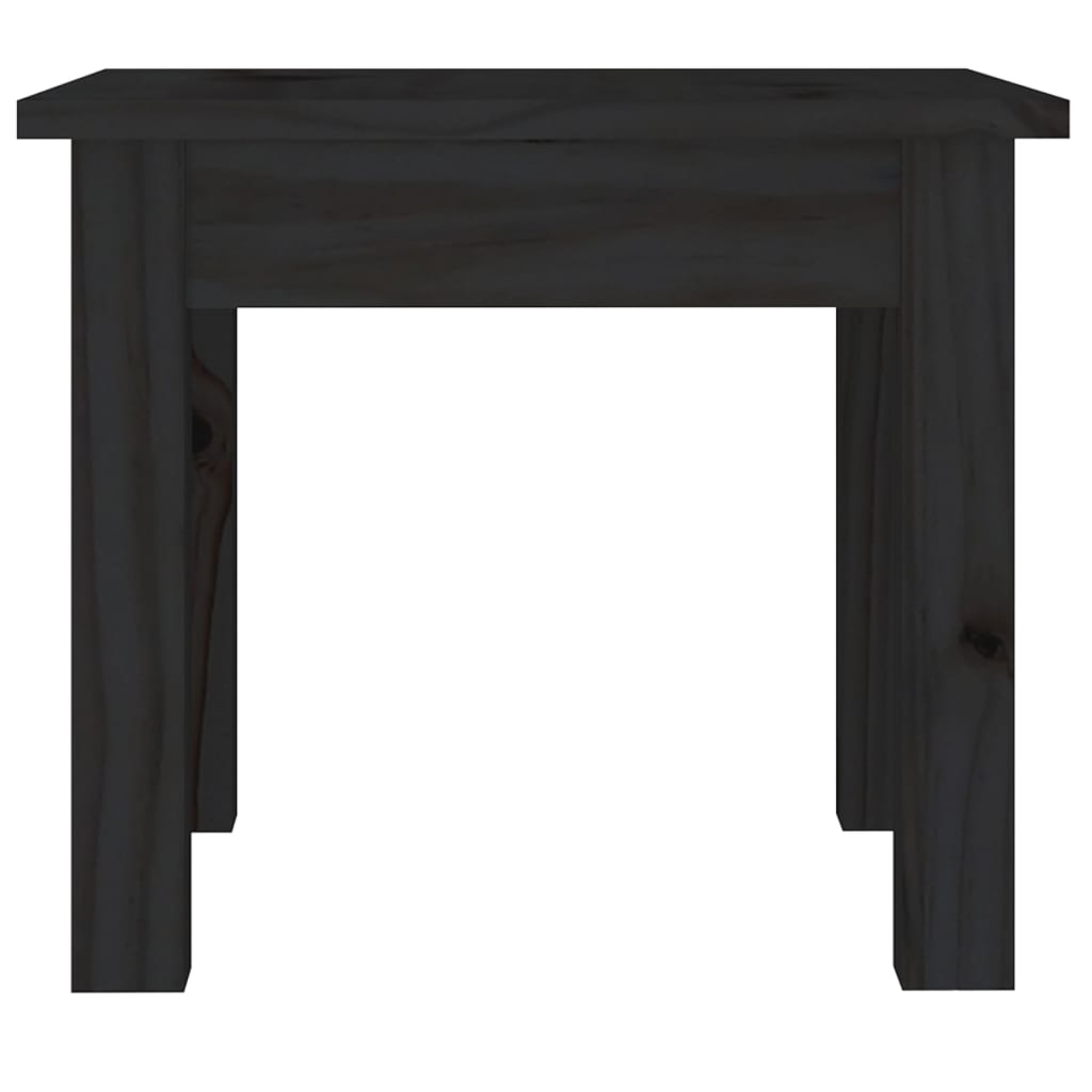 Mesa De Centro De Madera Maciza De Pino Negro 35x35x30 Cm_3