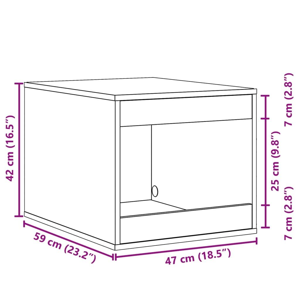 Vidaxl Mueble Arenero Para Gatos Madera Ingeniería Negro 47x59x42 Cm_2