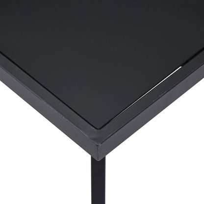 Mesa De Comedor De Vidrio Templado Negro 160x80x75 Cm_2