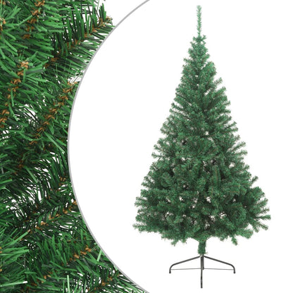 Vidaxl Medio Árbol De Navidad Artificial Con Soporte Pvc Verde 240 Cm_0