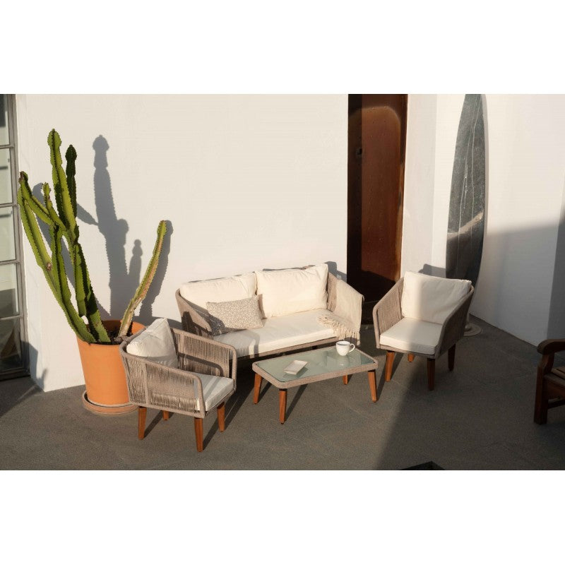 Muebles De Jardín Conjuntos Sofá Melbourne 5 Plazas Acero Galvanizado Cuerda Beige Kiefergarden_1