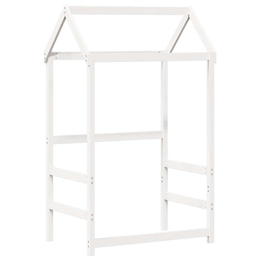 Techo De Cama Infantil Madera Maciza Blanco 118x70x176,5 Cm_0