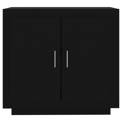 Aparador De Madera Contrachapada Negro 80x40x75 Cm / Vetonek_4