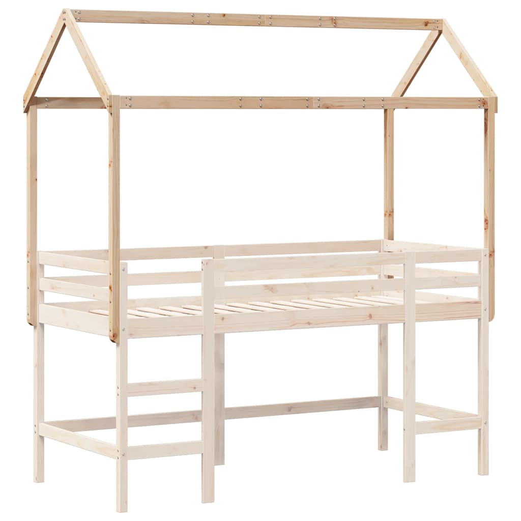 Techo De Cama Infantil Madera Maciza Pino 217x95,5x159 Cm_2