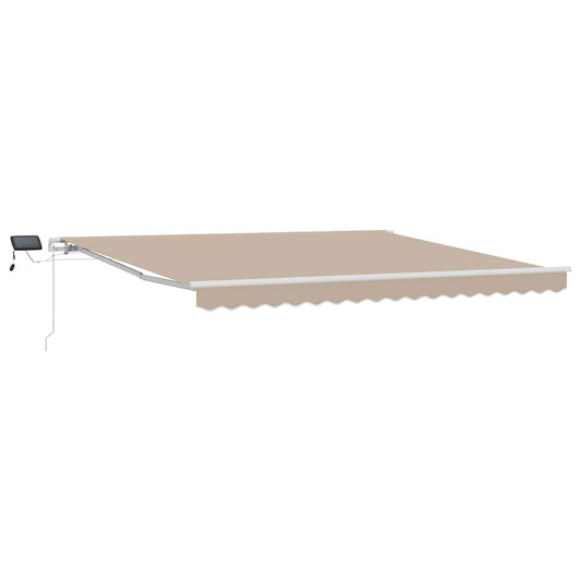 Toldo Retráctil Beige 400 X 300 Cm Tela Y Aluminio_0