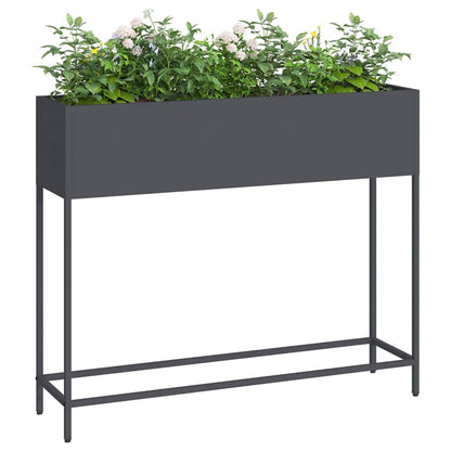 Jardinera Elevada Antracita 100 X 26 X 82 Cm Acero_2