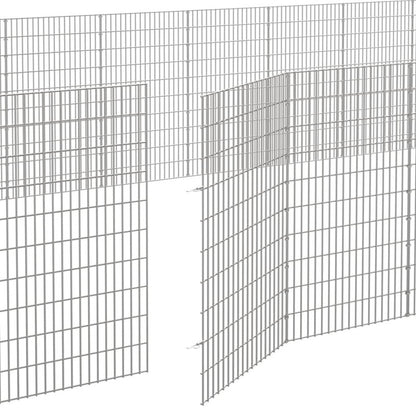 Vidaxl Recinto Corral Animales 24 Paneles Hierro Galvanizado 54x100 Cm_5