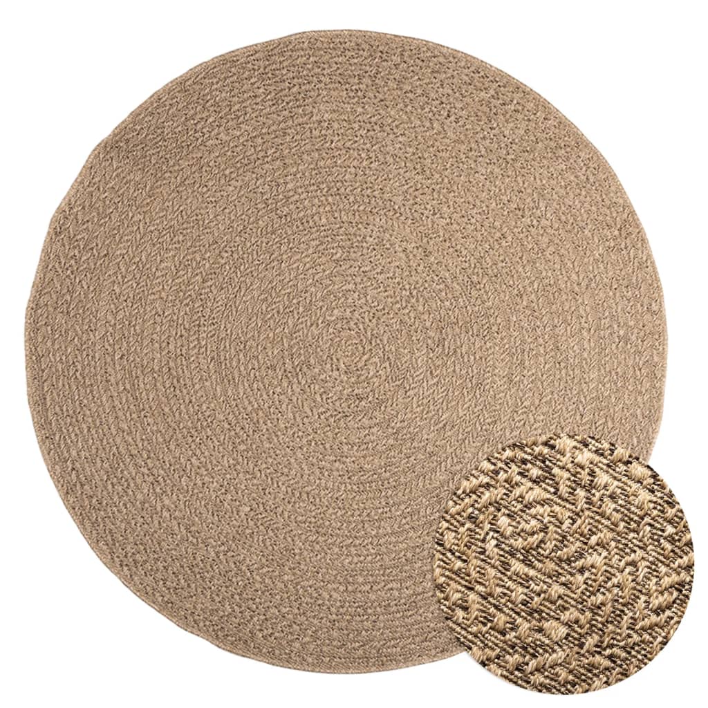 Alfombra Zizur Apariencia De Yute Interior Y Exterior 160 Cm / Vetonek_0