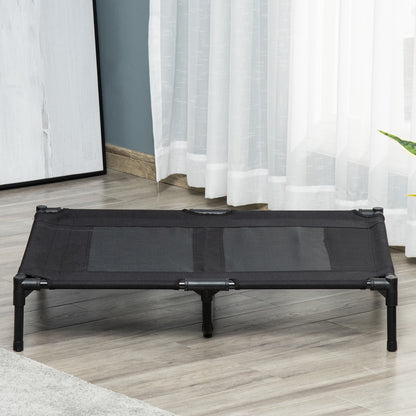 Pawhut Cama Elevada Para Perros Interior Y Exterior 92x76x18 Cm Negro_4