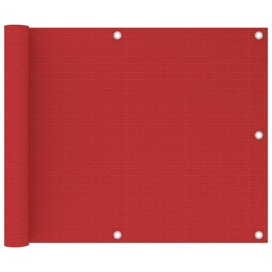 Vidaxl Toldo Para Balcón Hdpe Rojo 75x600 Cm_0