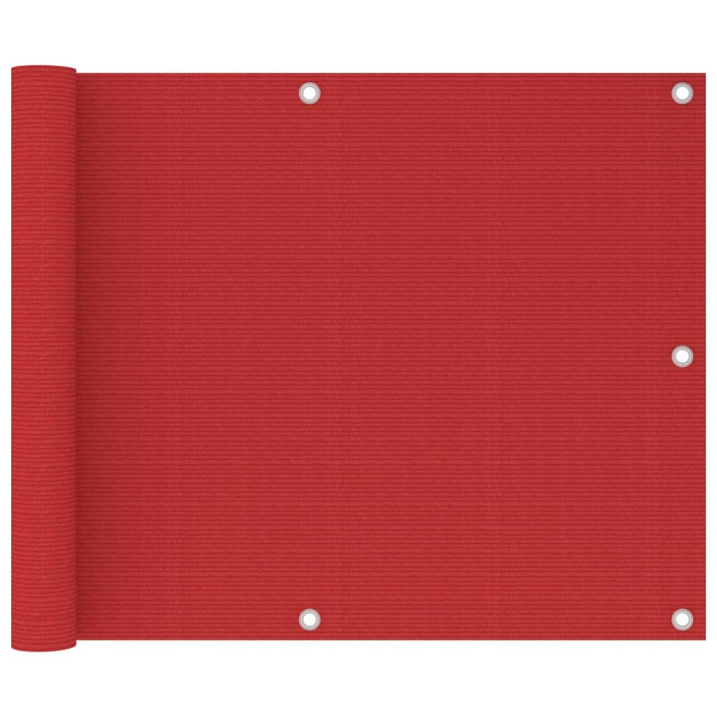 Vidaxl Toldo Para Balcón Hdpe Rojo 75x500 Cm_0
