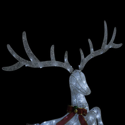 Vidaxl Reno Decorativo De Navidad Blanco 120 Leds Blanco Frío_3