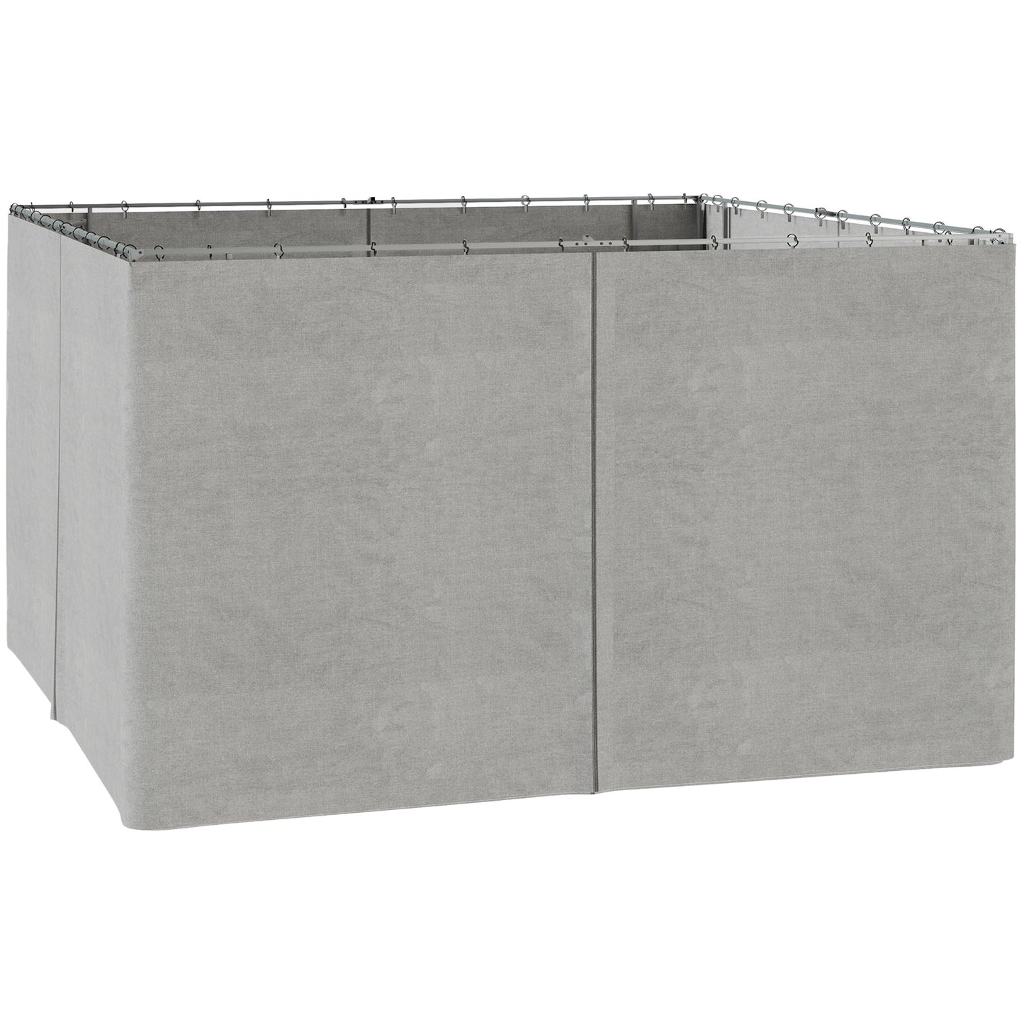 Outsunny 4 Paredes Laterales Para Cenador 3,5x2 M Sin Ventanas Gris Claro_0