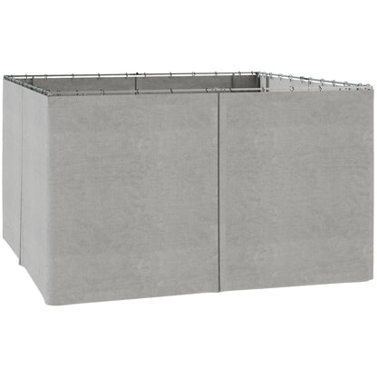 Outsunny 4 Paredes Laterales Para Cenador 3,5x2 M Sin Ventanas Gris Claro_0