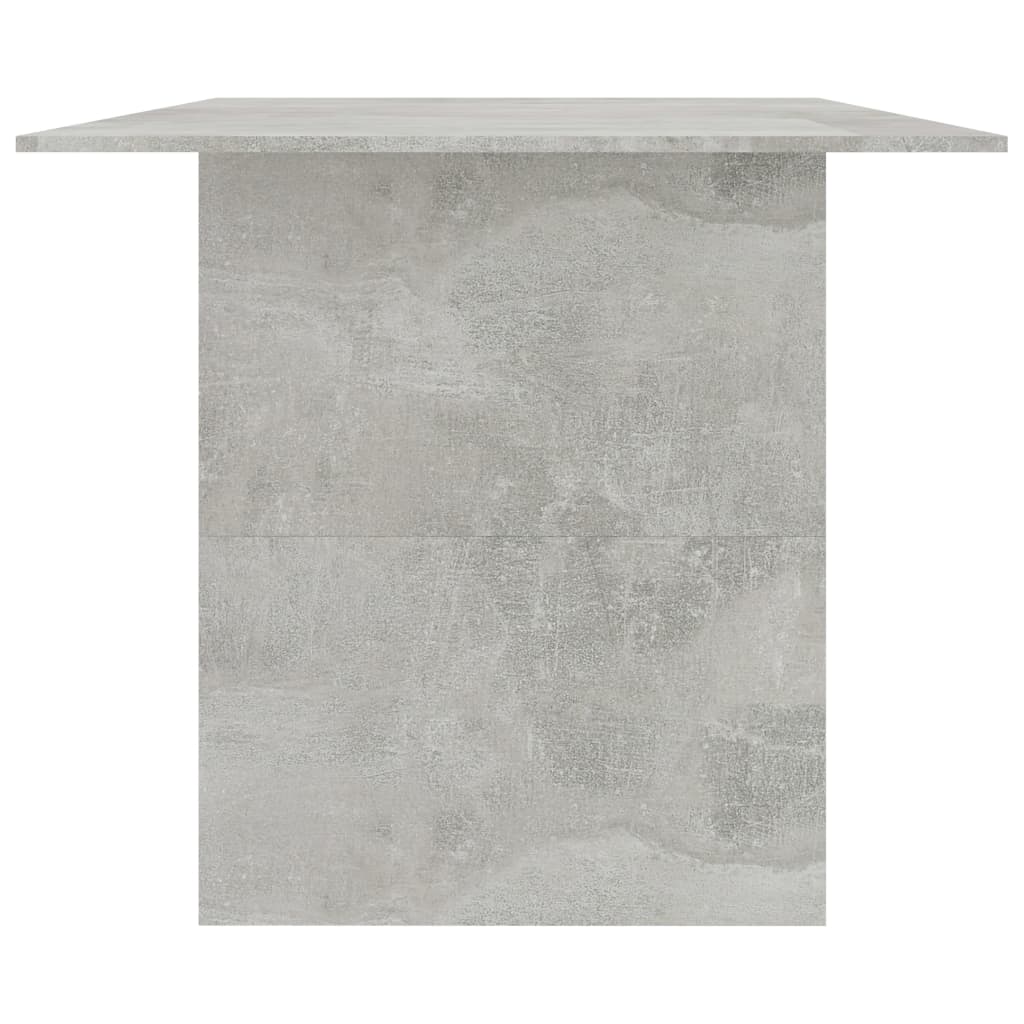 Mesa De Comedor Madera De Ingeniería Gris Hormigón 180x90x76 Cm_3