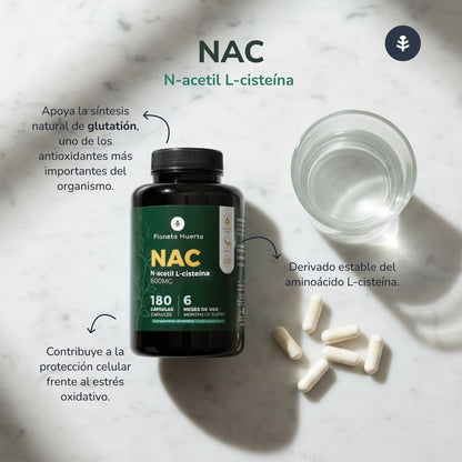 NAC 600mg Planeta Huerto 180 cápsulas