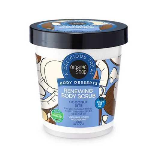 Exfoliante corporal renovador coconut bite Organic Shop 450 ml