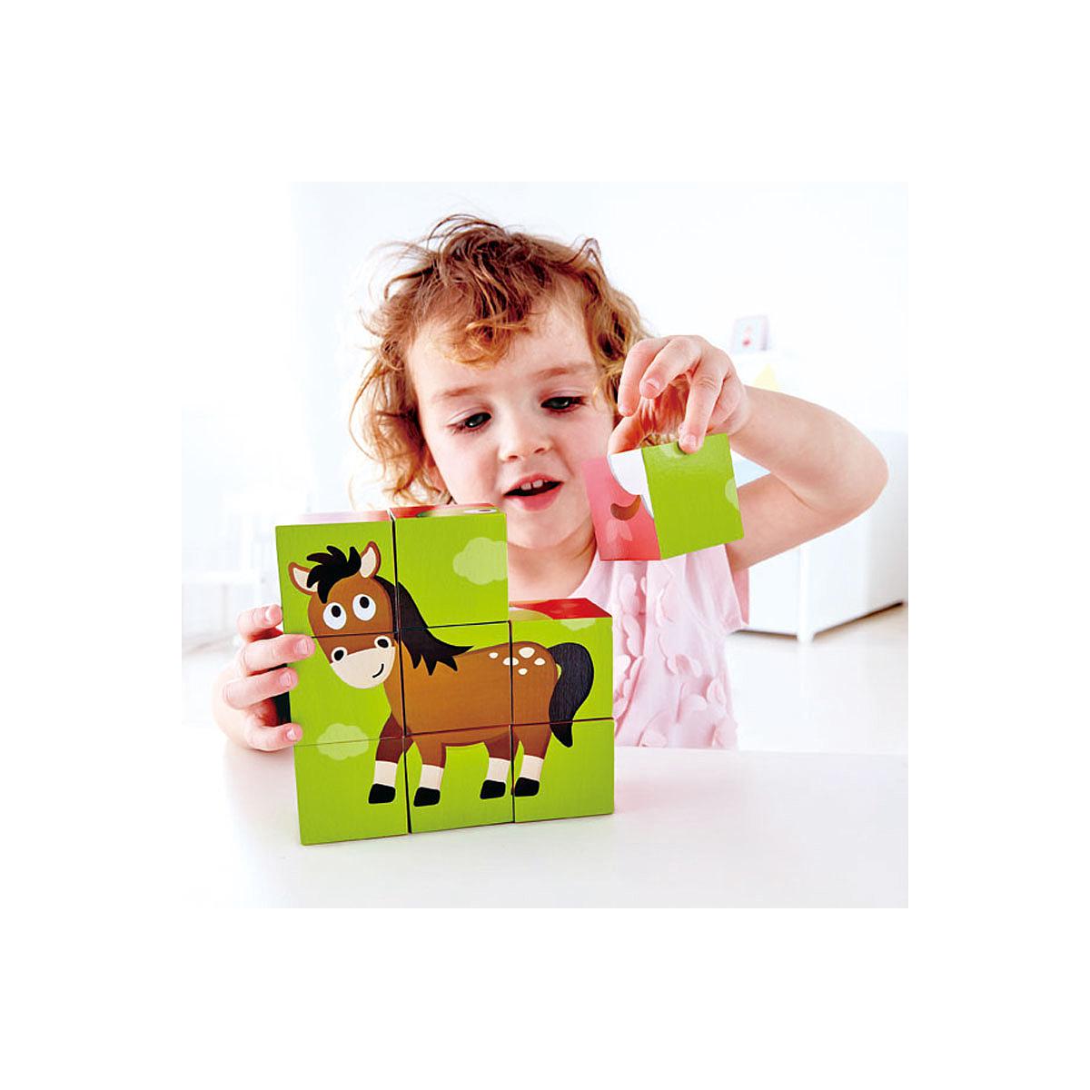 Puzzle-cubos Farm Animal Hape_3