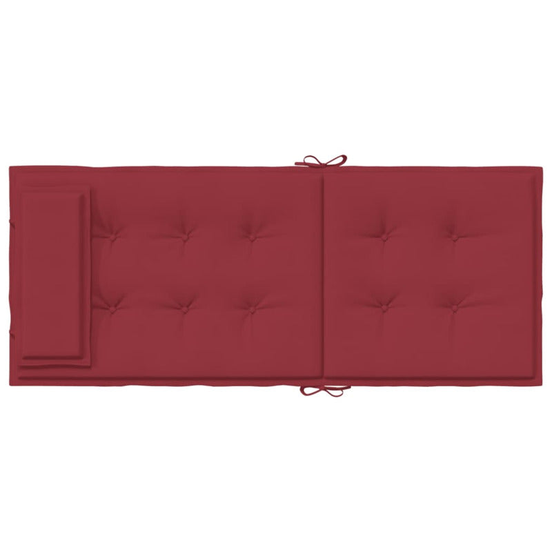 Vidaxl Cojines De Silla Con Respaldo Alto 4 Uds Tela Oxford Rojo Tinto_5