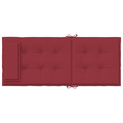 Vidaxl Cojines De Silla Con Respaldo Alto 4 Uds Tela Oxford Rojo Tinto_5