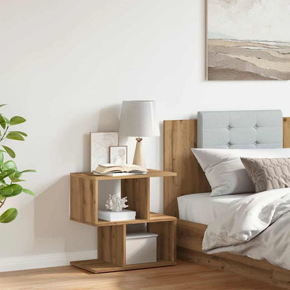 Mesita De Noche Madera De Ingeniería Roble Artisian_1