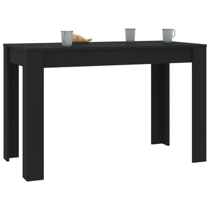 Mesa De Comedor De Madera Contrachapada Negro 120x60x76 Cm_1
