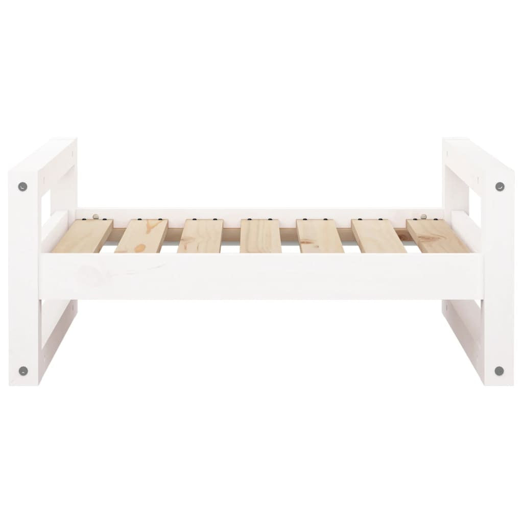 Vidaxl Cama Para Perros Madera Maciza De Pino Blanco 65,5x50,5x28 Cm_4