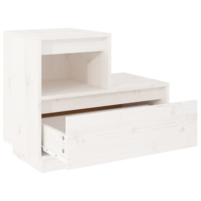 Mesitas De Noche 2 Uds Madera Maciza De Pino Blanco 60x34x51 Cm_4