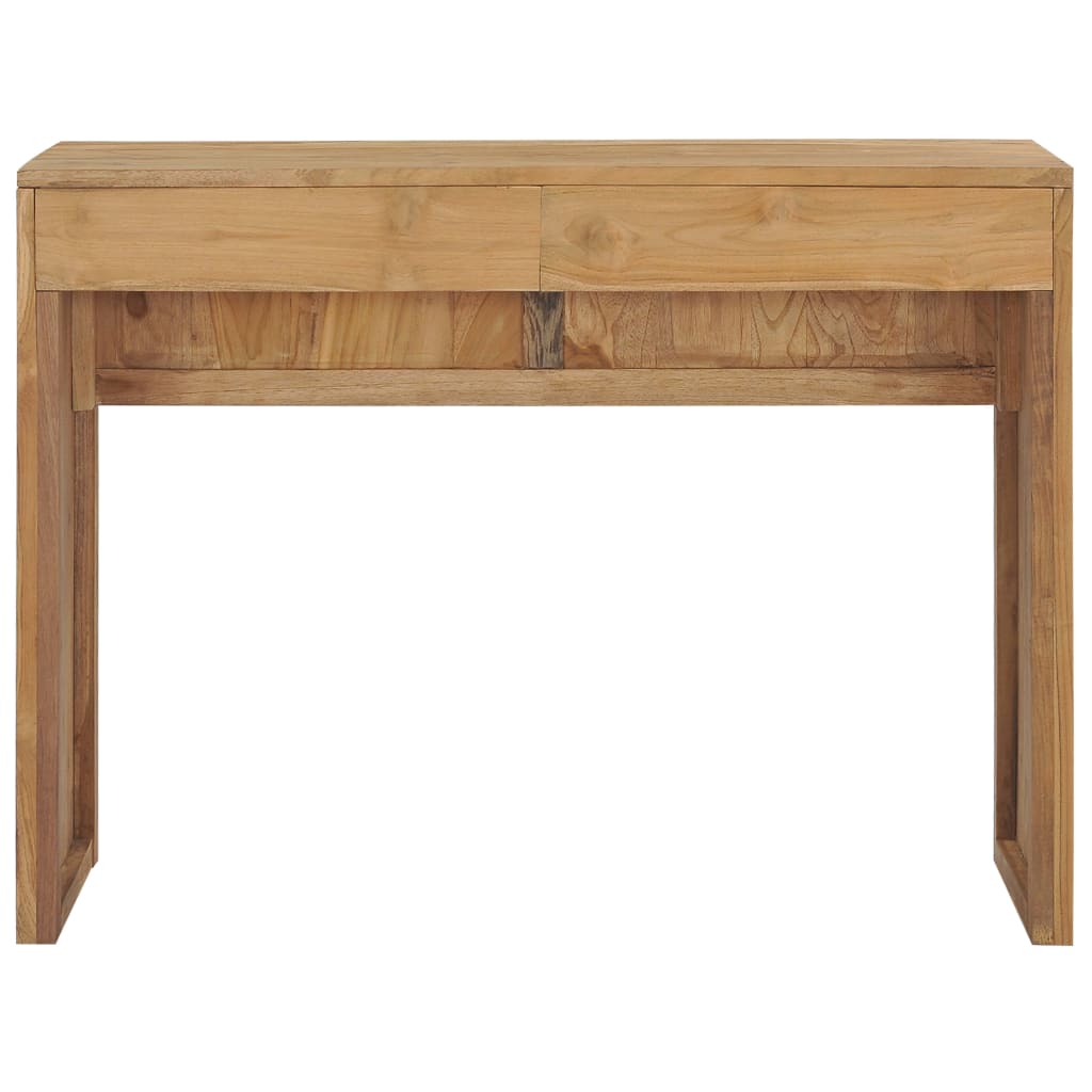 Mesa Consola De Madera Maciza De Teca 100x35x75 Cm_1