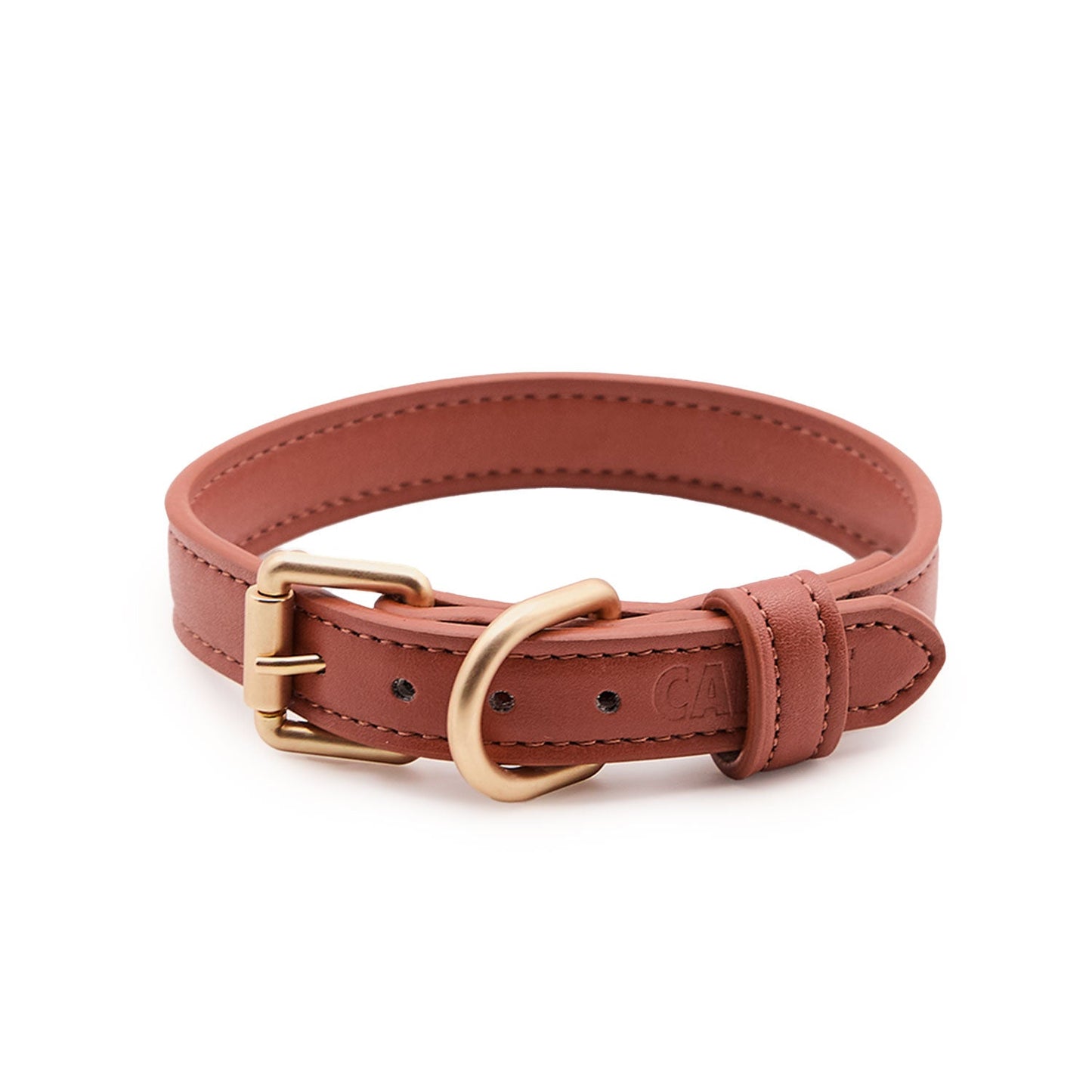 Cafide Collar De Cuero Vegano Marrón. Modelo Jala._0