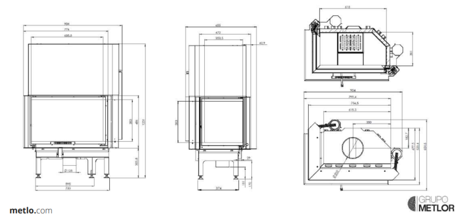 Insertables Con Ventilación A Leña Metlor Modelo Quina_4