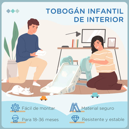 Aiyaplay Tobogán Para Niños De 18-36 Meses Plegable Carga 30kg 120x53x53cm Verde_5