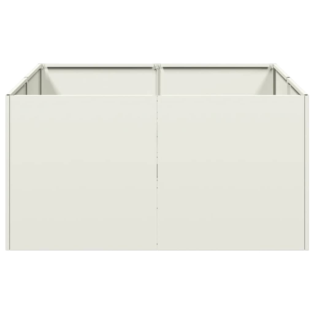 Jardinera De Acero Laminado En Frío Blanco 80x80x40 Cm_3