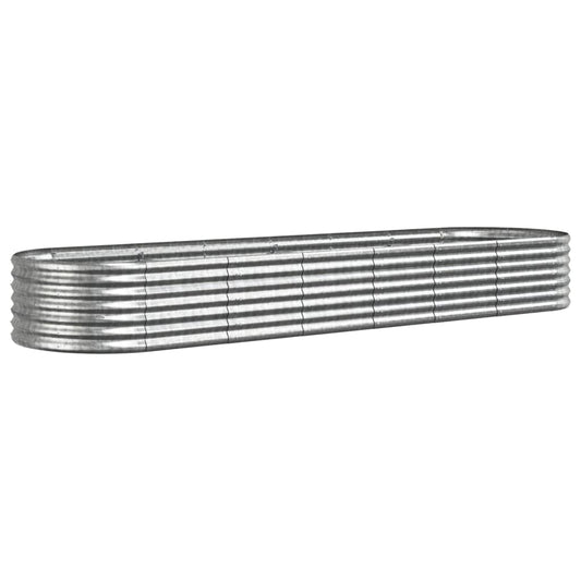 Jardinera Arriate Acero Galvanizado Plata 296x80x36 Cm_0