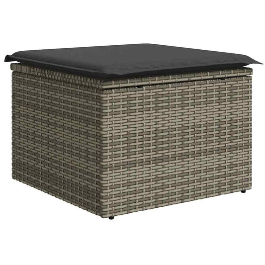 Set De Muebles De Jardín 6 Pzas Y Cojines Ratán Sintético Gris / Vetonek_0