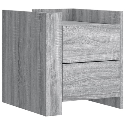 Mesita De Noche Madera De Ingeniería Gris Sonoma 45x50x50 Cm_0