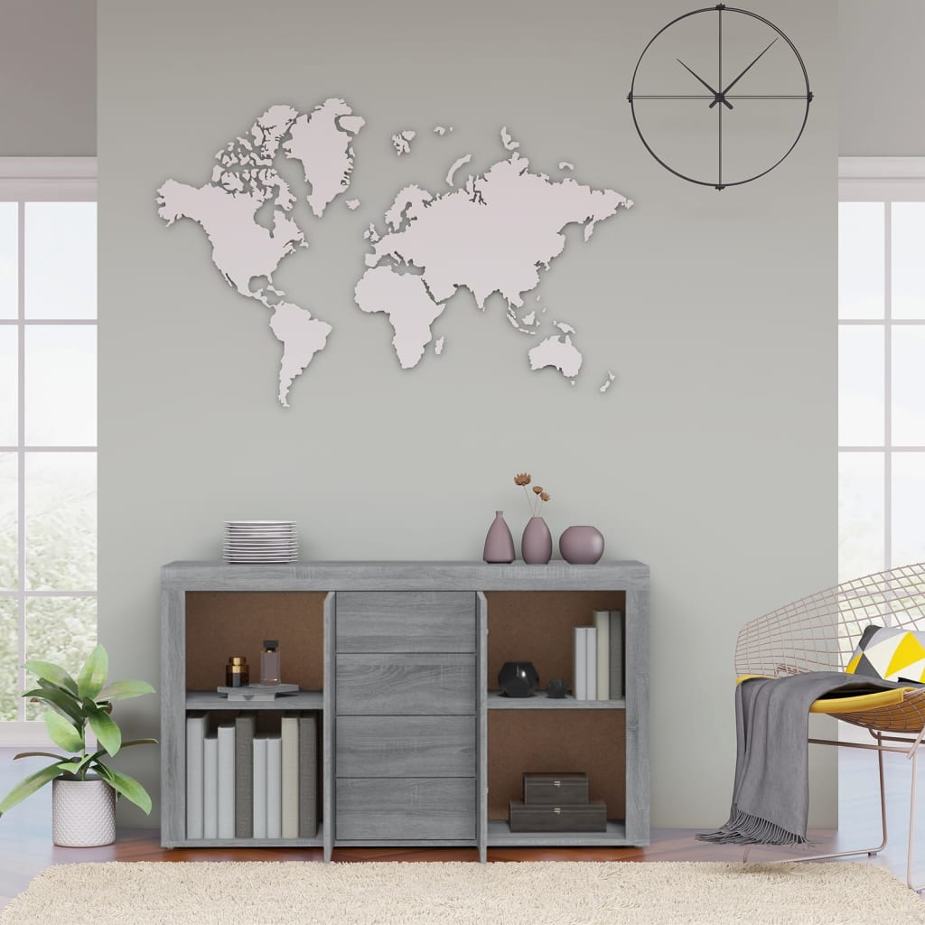 Aparador De Madera Contrachapada Gris Sonoma 120x36x69 Cm / Vetonek_1