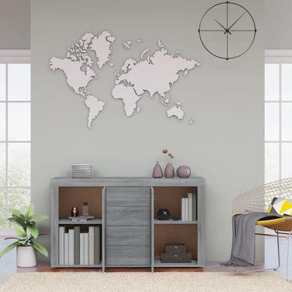 Aparador De Madera Contrachapada Gris Sonoma 120x36x69 Cm / Vetonek_1