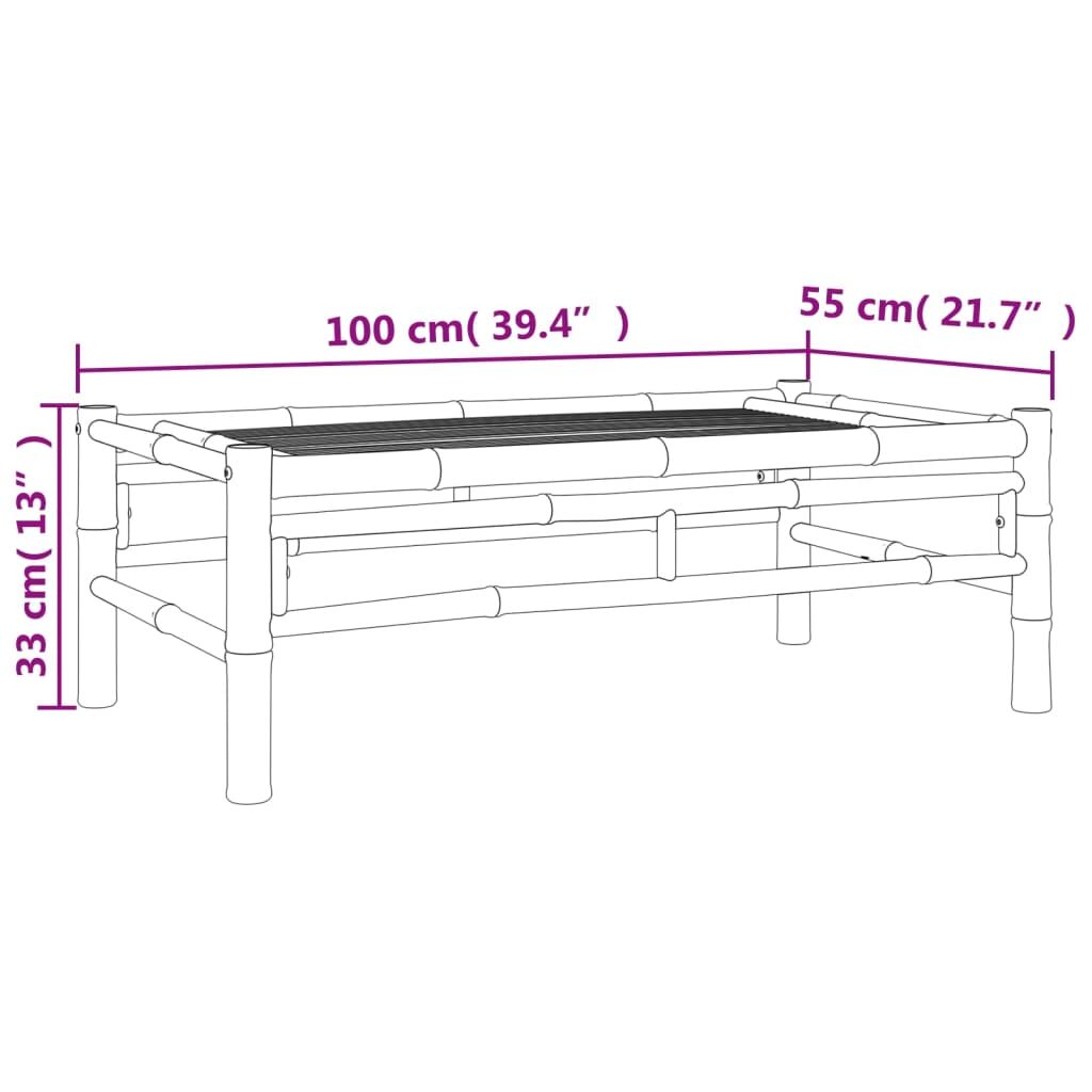 Vidaxl Mesa De Centro De Jardín Bambú 100x55x33 Cm_2