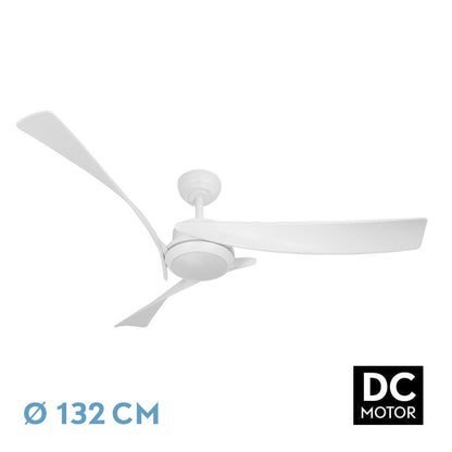 Ventilador Dc Tarento 24w Blanco 3 Aspas 6vel. 132d 2424lm 3000-6500k C/remoto, Reg. Intensidad, Timer, Mem._0