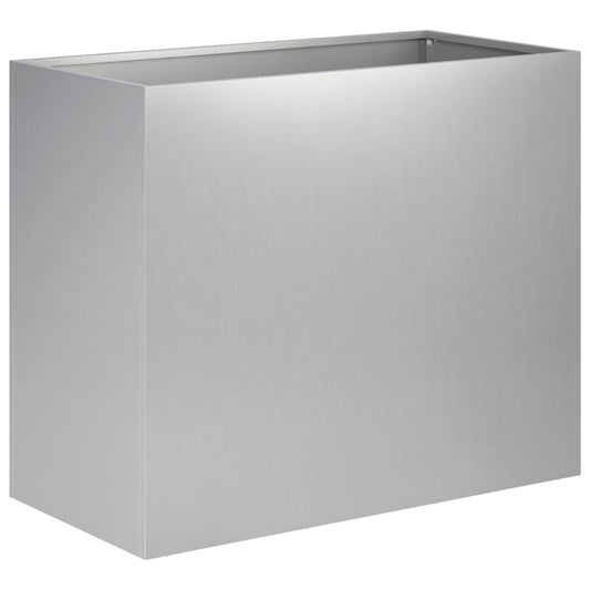 Macetero De Jardín Plateado 60 X 30 X 40 Cm Acero Galvanizado_0
