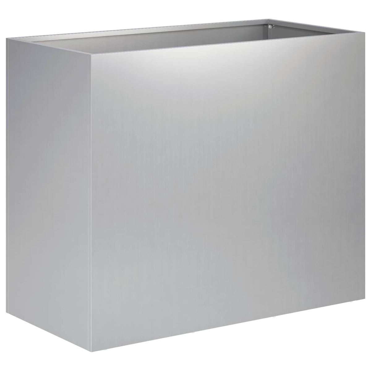 Macetero De Jardín Plateado 60 X 30 X 50 Cm Acero Galvanizado_0