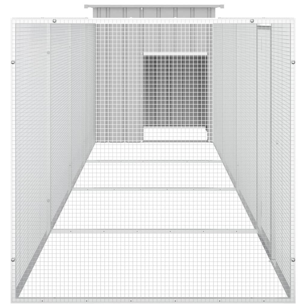 Vidaxl Gallinero De Acero Galvanizado Gris 500x91x100 Cm_3