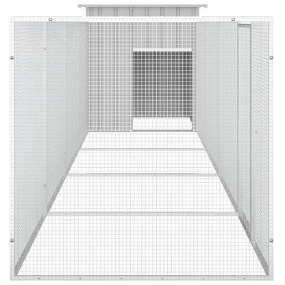 Vidaxl Gallinero De Acero Galvanizado Gris 500x91x100 Cm_3