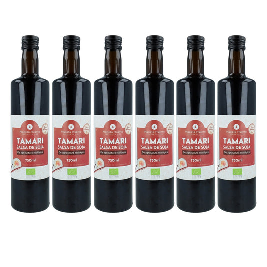 Pack 6x Salsa de soja Tamari ECO Planeta Huerto 750 ml