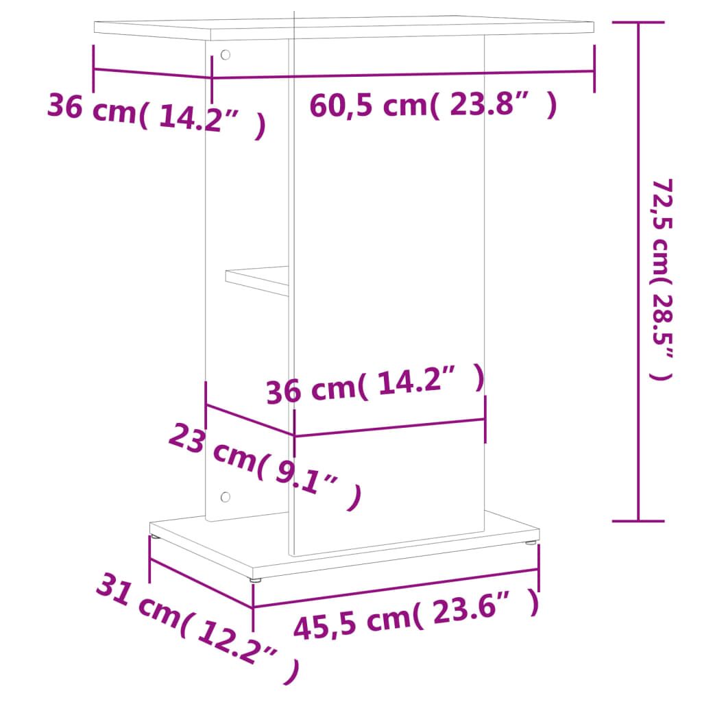 Vidaxl Soporte Acuario Madera Ingeniería Marrón Roble 60,5x36x72,5 Cm_2