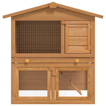 Casa De Animales Pequeños Jaula Conejera 3 Puertas Madera_0