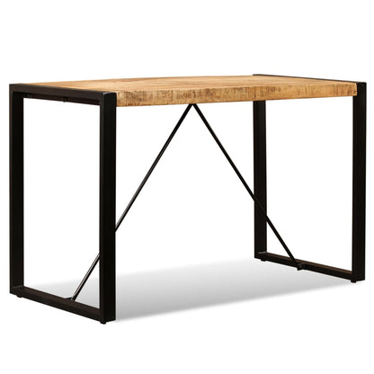 Mesa De Comedor De Madera Maciza De Mango Rugosa 120 Cm_1