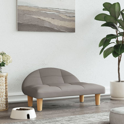 Cama Para Perros De Tela Gris Taupe 70x52x30 Cm / Vetonek_4