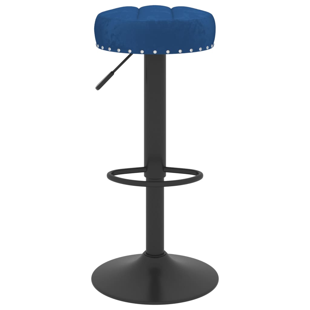 Taburetes De Cocina 2 Unidades Terciopelo Azul_2